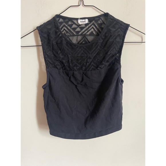 Garage Aztec Mesh Crop Tank Sz S - Picture 3 of 6